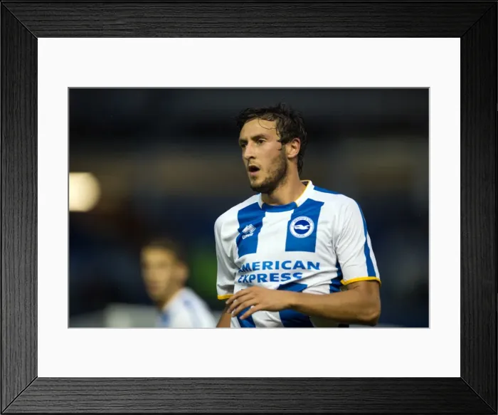 Framed Print : will Buckley portrait during Brighton & Hove Albion v Villarreal, friendly, Amex Stadium, Brighton