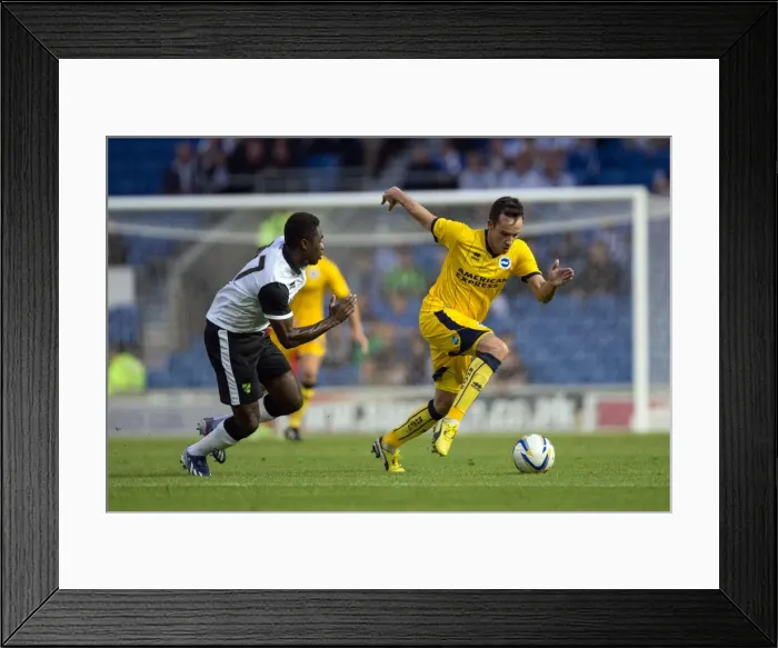 Framed Print : Brighton & Hove Albion vs Norwich City: Kickstarting the 2013-14 Season - Pre-Season Clash Framed Print : Brighton & Hove Albion vs Norwich City: Kickstarting the 2013-14 Season - Pre-Season Clash