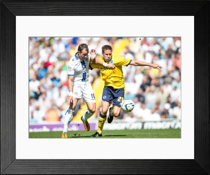 Framed Print : Brighton & Hove Albion vs. Leeds United: 2013-14 Away Game Framed Print : Brighton & Hove Albion vs. Leeds United: 2013-14 Away Game