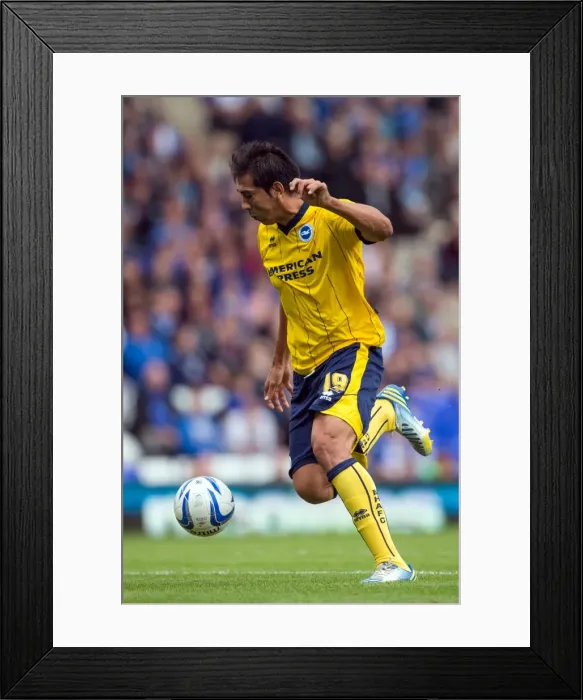 Framed Print : Brighton's Ulloa in Action Against Birmingham (August 17, 2013) Framed Print : Brighton's Ulloa in Action Against Birmingham (August 17, 2013)