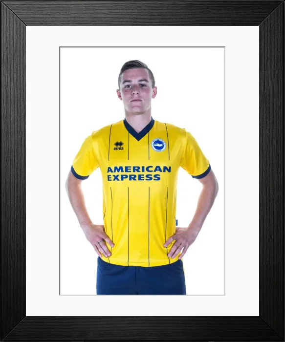 Framed Print : Brennan Dickenson: Brighton and Hove Albion's Determined Striker Framed Print : Brennan Dickenson: Brighton and Hove Albion's Determined Striker