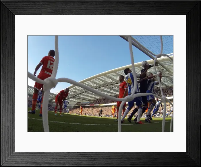 Framed Print : Brighton & Hove Albion vs Millwall: Clash at The Den (August 31, 2013)
