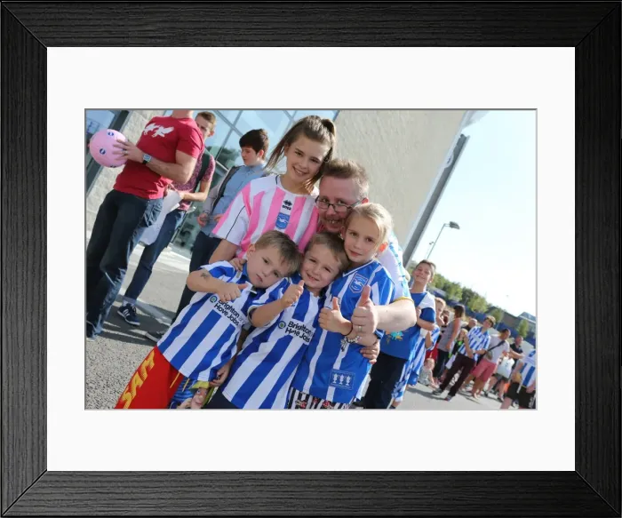 Framed Print : Brighton & Hove Albion FC: Fan Interaction at the September 2013 Club Shop Signing Event Framed Print : Brighton & Hove Albion FC: Fan Interaction at the September 2013 Club Shop Signing Event