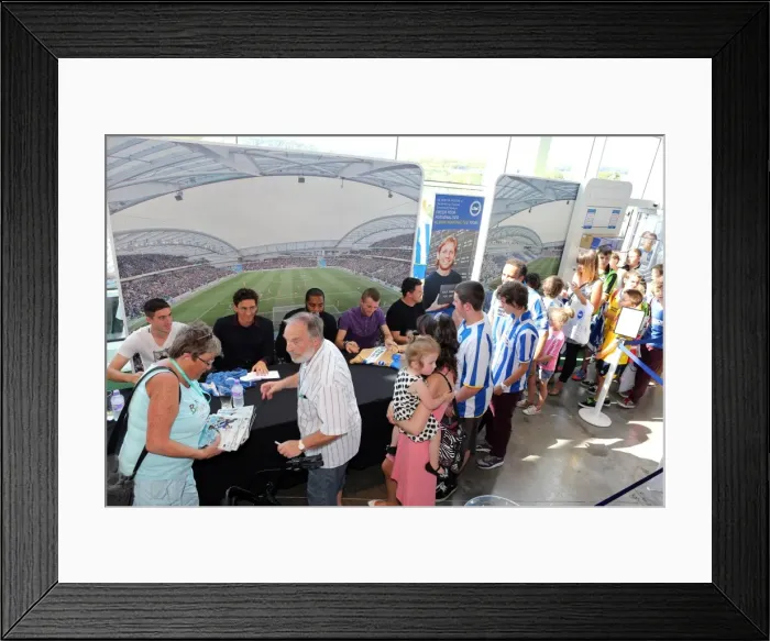 Framed Print : Brighton & Hove Albion: 2013 Club Shop Signing Event - Fan Encounters Framed Print : Brighton & Hove Albion: 2013 Club Shop Signing Event - Fan Encounters