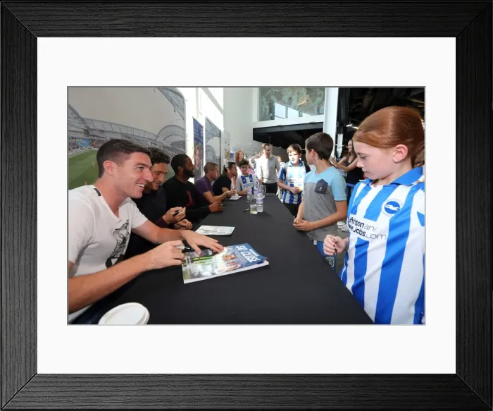 Framed Print : Unforgettable Fan Interaction: Brighton & Hove Albion FC Club Shop Signing Event, September 2013 Framed Print : Unforgettable Fan Interaction: Brighton & Hove Albion FC Club Shop Signing Event, September 2013