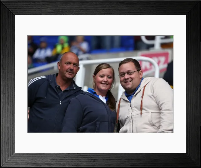 Framed Print : Brighton and Hove Albion Away Days 2013-14: Seafront Fans at Reading Framed Print : Brighton and Hove Albion Away Days 2013-14: Seafront Fans at Reading