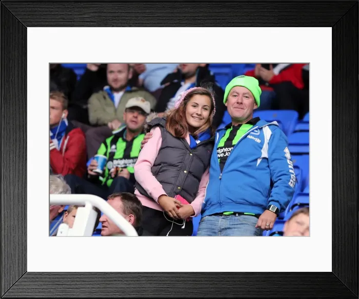 Framed Print : Brighton & Hove Albion vs. Reading (Away) - 15-09-2013: 2013-14 Season Framed Print : Brighton & Hove Albion vs. Reading (Away) - 15-09-2013: 2013-14 Season