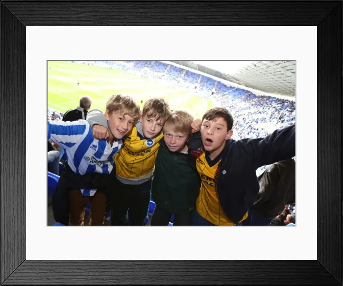 Framed Print : Brighton & Hove Albion Away Days 2013-14: Reading - Seafront Fans Framed Print : Brighton & Hove Albion Away Days 2013-14: Reading - Seafront Fans