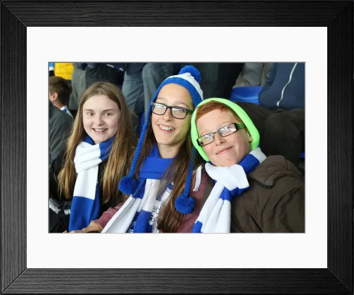 Framed Print : Brighton and Hove Albion Away Days 2013-14: Seafront Fans at Reading Framed Print : Brighton and Hove Albion Away Days 2013-14: Seafront Fans at Reading