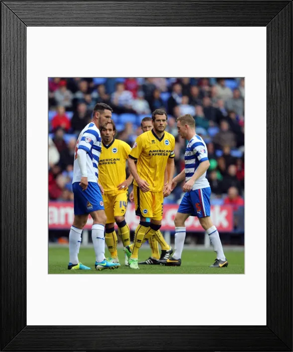 Framed Print : Brighton & Hove Albion vs. Reading (Away) - 15-09-2013: 2013-14 Season Framed Print : Brighton & Hove Albion vs. Reading (Away) - 15-09-2013: 2013-14 Season