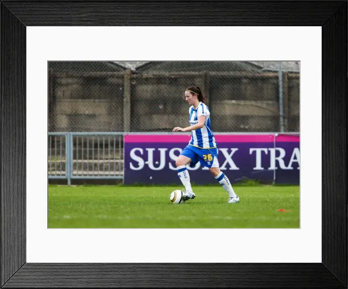 Framed Print : Brighton & Hove Albion Women's Football: 2013-14 Season - Chesham Match