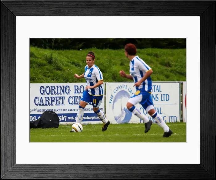 Framed Print : Brighton & Hove Albion Women: 2013-14 Season - Match Against Chesham Framed Print : Brighton & Hove Albion Women: 2013-14 Season - Match Against Chesham
