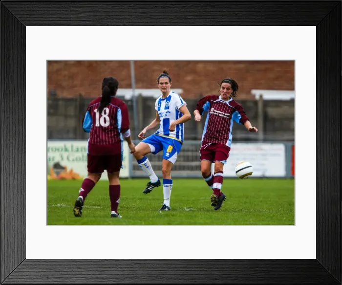 Framed Print : Brighton & Hove Albion Women's Football: 2013-14 Season - Chesham Match Framed Print : Brighton & Hove Albion Women's Football: 2013-14 Season - Chesham Match