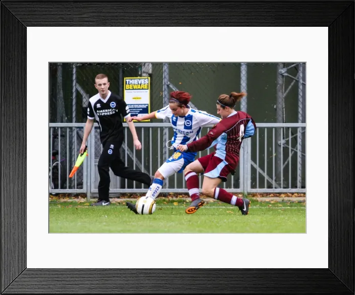 Framed Print : Brighton & Hove Albion Women's Football: 2013-14 Season - Chesham Match Framed Print : Brighton & Hove Albion Women's Football: 2013-14 Season - Chesham Match