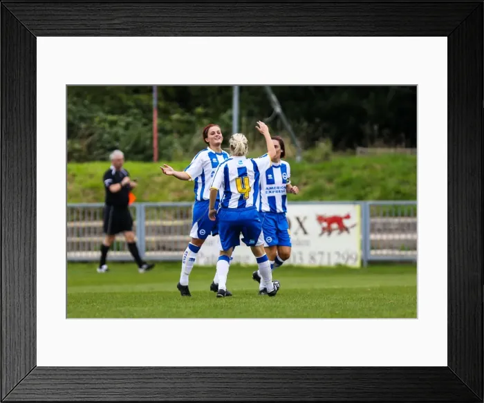 Framed Print : Brighton & Hove Albion Women's Football: 2013-14 Season - Chesham Match Framed Print : Brighton & Hove Albion Women's Football: 2013-14 Season - Chesham Match