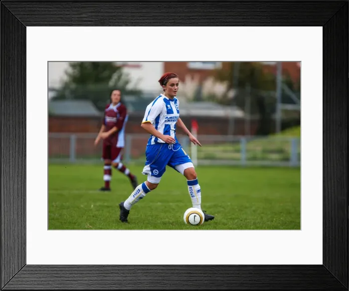 Framed Print : Brighton & Hove Albion Women's Football: 2013-14 Season - Chesham Match Framed Print : Brighton & Hove Albion Women's Football: 2013-14 Season - Chesham Match