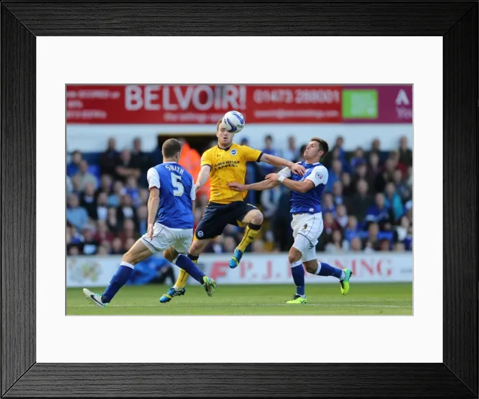 Framed Print : Brighton & Hove Albion vs. Ipswich Town: Away Game - September 2013