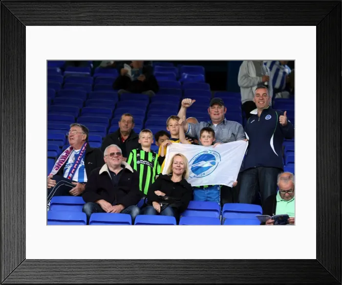 Framed Print : Brighton & Hove Albion vs. Ipswich Town: Away Game (September 28, 2013)
