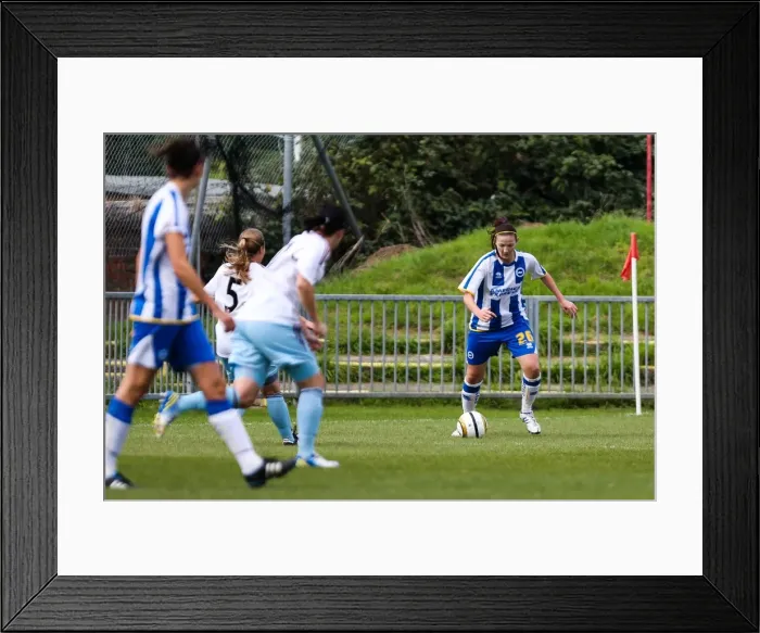 Framed Print : West Ham vs. Brighton & Hove Albion: 2013-14 Women's Football Match Framed Print : West Ham vs. Brighton & Hove Albion: 2013-14 Women's Football Match