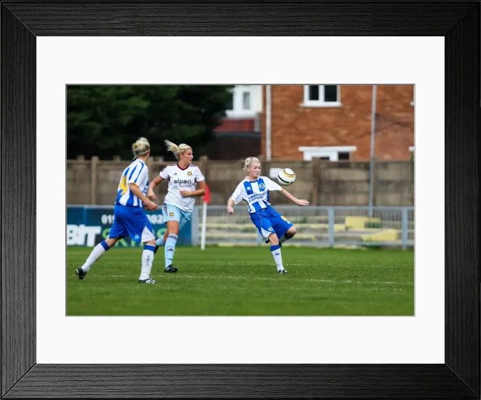 Framed Print : Brighton & Hove Albion vs. West Ham United: 2013-14 Women's Football Match Framed Print : Brighton & Hove Albion vs. West Ham United: 2013-14 Women's Football Match