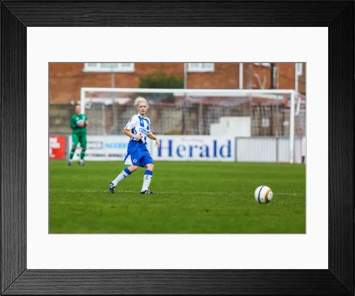 Framed Print : Brighton & Hove Albion vs. West Ham United: A Battle in the 2013-14 Women's Football Season Framed Print : Brighton & Hove Albion vs. West Ham United: A Battle in the 2013-14 Women's Football Season
