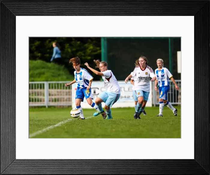 Framed Print : West Ham vs. Brighton & Hove Albion: A Battle in the 2013-14 Women's Football Season Framed Print : West Ham vs. Brighton & Hove Albion: A Battle in the 2013-14 Women's Football Season