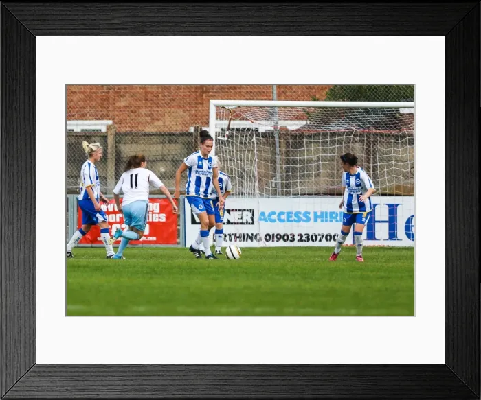 Framed Print : Thrilling Showdown: Brighton & Hove Albion vs. West Ham United (Women's Football, 2013-14 Season) Framed Print : Thrilling Showdown: Brighton & Hove Albion vs. West Ham United (Women's Football, 2013-14 Season)