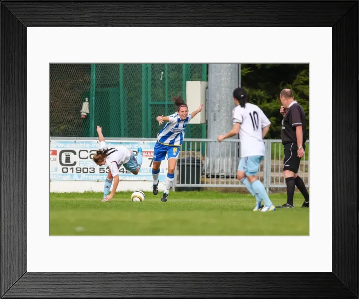 Framed Print : West Ham vs. Brighton & Hove Albion: A Battle in the 2013-14 Women's Football Season Framed Print : West Ham vs. Brighton & Hove Albion: A Battle in the 2013-14 Women's Football Season