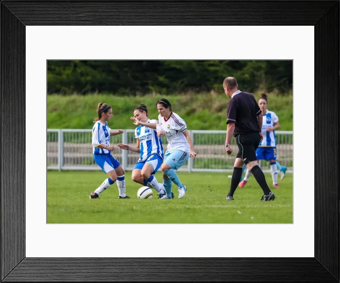 Framed Print : Brighton & Hove Albion vs. West Ham United: 2013-14 Women's Football Match Framed Print : Brighton & Hove Albion vs. West Ham United: 2013-14 Women's Football Match