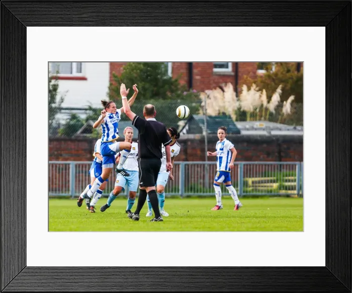 Framed Print : Brighton & Hove Albion vs. West Ham United: A 2013-14 Women's Football Showdown Framed Print : Brighton & Hove Albion vs. West Ham United: A 2013-14 Women's Football Showdown