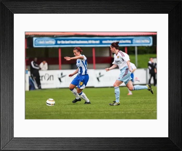 Framed Print : West Ham vs. Brighton & Hove Albion: A Clash in the 2013-14 Women's Football Season Framed Print : West Ham vs. Brighton & Hove Albion: A Clash in the 2013-14 Women's Football Season