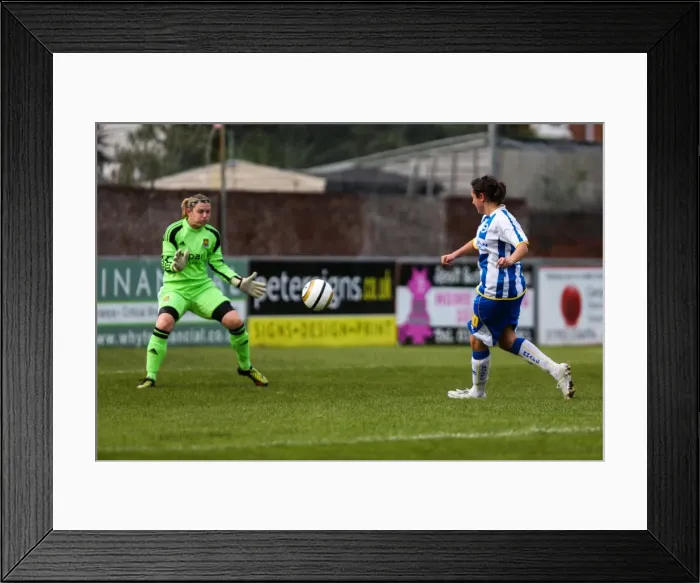Framed Print : Brighton & Hove Albion vs. West Ham United: 2013-14 Women's Football Match