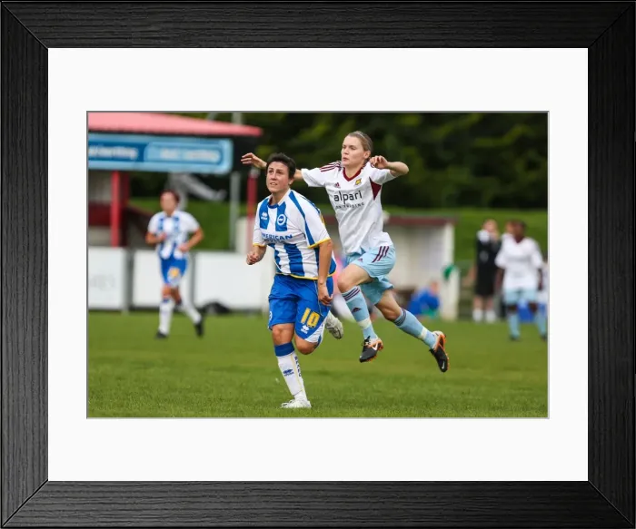 Framed Print : Brighton & Hove Albion Women vs. West Ham United: 2013-14 Season Match Framed Print : Brighton & Hove Albion Women vs. West Ham United: 2013-14 Season Match