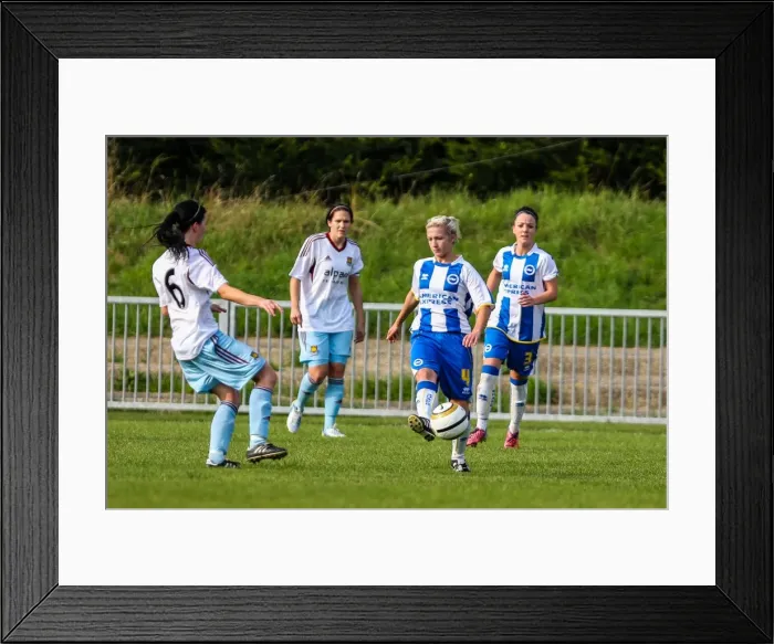 Framed Print : Brighton & Hove Albion Women's Football: Thrilling Showdown Against West Ham United (2013-14 Season) Framed Print : Brighton & Hove Albion Women's Football: Thrilling Showdown Against West Ham United (2013-14 Season)