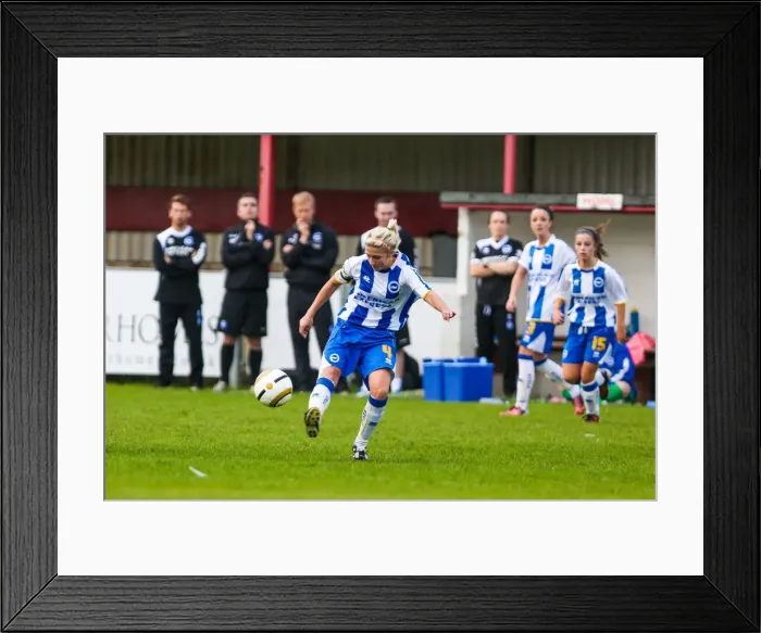 Framed Print : Battle of the Women's Football Field: Brighton & Hove Albion vs. West Ham United (2013-14) Framed Print : Battle of the Women's Football Field: Brighton & Hove Albion vs. West Ham United (2013-14)