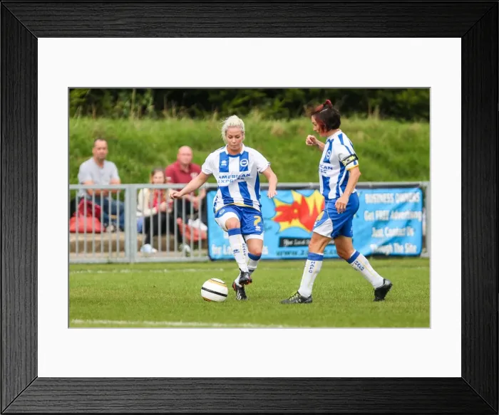 Framed Print : A Thrilling Women's Football Clash: Brighton & Hove Albion vs. West Ham United (2013-14 Season) Framed Print : A Thrilling Women's Football Clash: Brighton & Hove Albion vs. West Ham United (2013-14 Season)