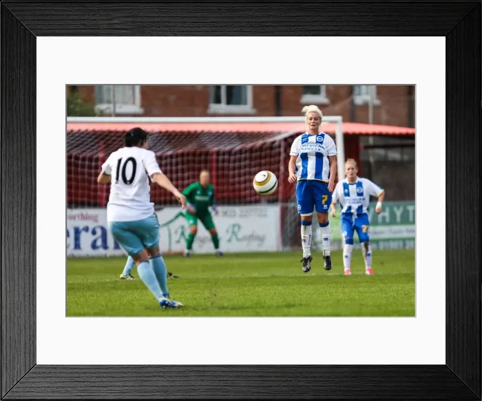 Framed Print : Battle of the Women's Football Field: Brighton & Hove Albion vs. West Ham United (2013-14) Framed Print : Battle of the Women's Football Field: Brighton & Hove Albion vs. West Ham United (2013-14)