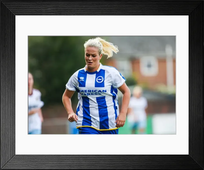 Framed Print : Brighton & Hove Albion vs. West Ham United: 2013-14 Women's Football Match