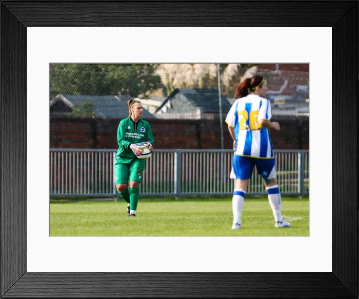 Framed Print : West Ham vs. Brighton & Hove Albion: A Battle in the 2013-14 Women's Football Season
