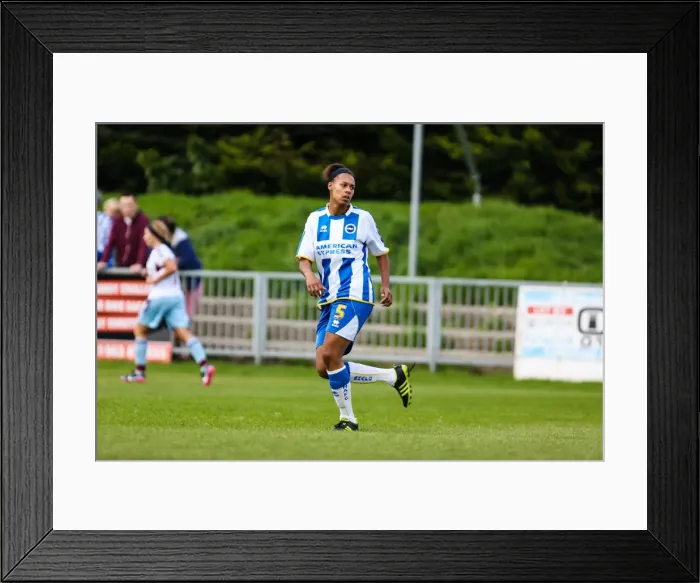 Framed Print : Brighton & Hove Albion vs. West Ham United: 2013-14 Women's Football Match