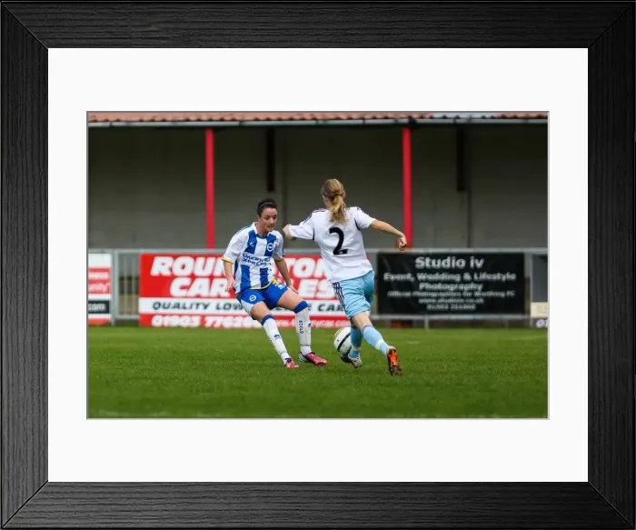 Framed Print : Brighton & Hove Albion vs. West Ham United: 2013-14 Women's Football Match