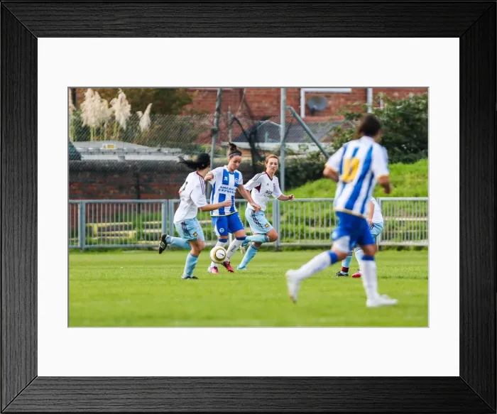 Framed Print : Battle in the Women's Football Season: Brighton & Hove Albion vs. West Ham United (2013-14) Framed Print : Battle in the Women's Football Season: Brighton & Hove Albion vs. West Ham United (2013-14)