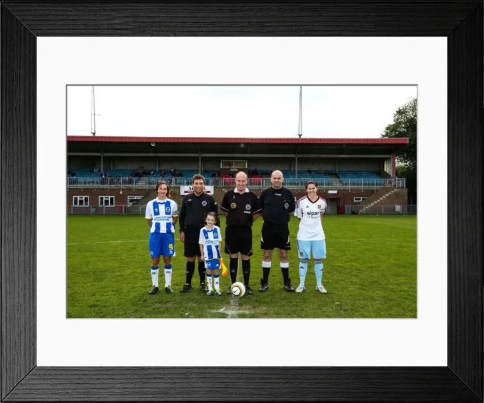 Framed Print : Battle of the Women's Football Field: Brighton & Hove Albion vs. West Ham United (2013-14) Framed Print : Battle of the Women's Football Field: Brighton & Hove Albion vs. West Ham United (2013-14)
