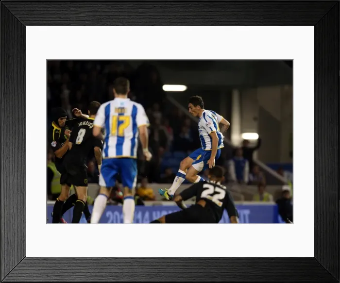 Framed Print : Brighton & Hove Albion vs. Sheffield Wednesday (01-10-2013): 2013-14 Home Game Framed Print : Brighton & Hove Albion vs. Sheffield Wednesday (01-10-2013): 2013-14 Home Game