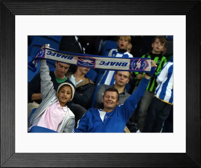 Framed Print : Electric Atmosphere: Brighton & Hove Albion FC Crowd Shots (Nottingham Forest Game, 2013-14 Season) - Amex Stadium Framed Print : Electric Atmosphere: Brighton & Hove Albion FC Crowd Shots (Nottingham Forest Game, 2013-14 Season) - Amex Stadium