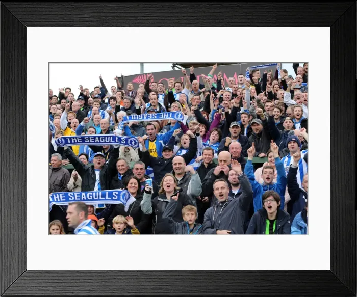 Framed Print : Brighton & Hove Albion Away at Yeovil Town (2013-14 Season): October 19, 2013