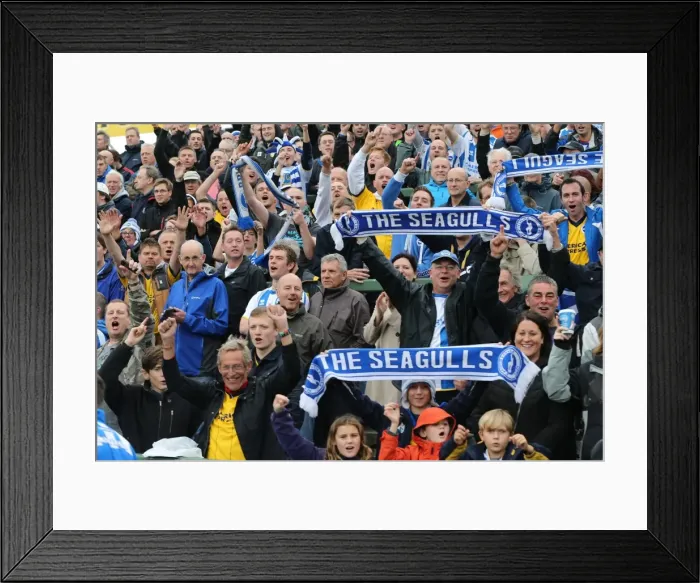Framed Print : Brighton & Hove Albion Away at Yeovil Town (2013-14 Season): October 19, 2013