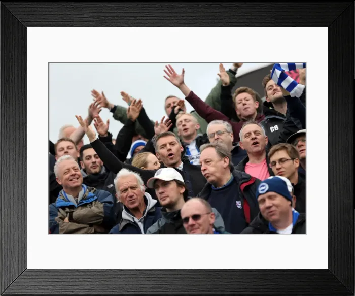 Framed Print : Brighton & Hove Albion Away at Yeovil Town (2013-14 Season) - October 19, 2013