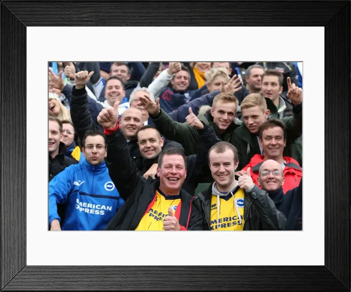 Framed Print : Brighton and Hove Albion Away Days 2013-14: Yeovil Town - Electric Atmosphere Framed Print : Brighton and Hove Albion Away Days 2013-14: Yeovil Town - Electric Atmosphere