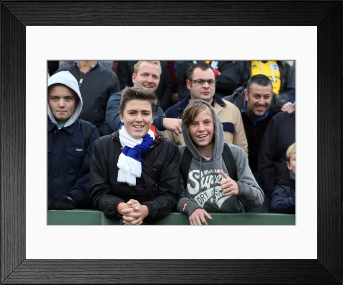 Framed Print : Electric Atmosphere: Brighton and Hove Albion Away Days 2013-14 - Yeovil Town Framed Print : Electric Atmosphere: Brighton and Hove Albion Away Days 2013-14 - Yeovil Town